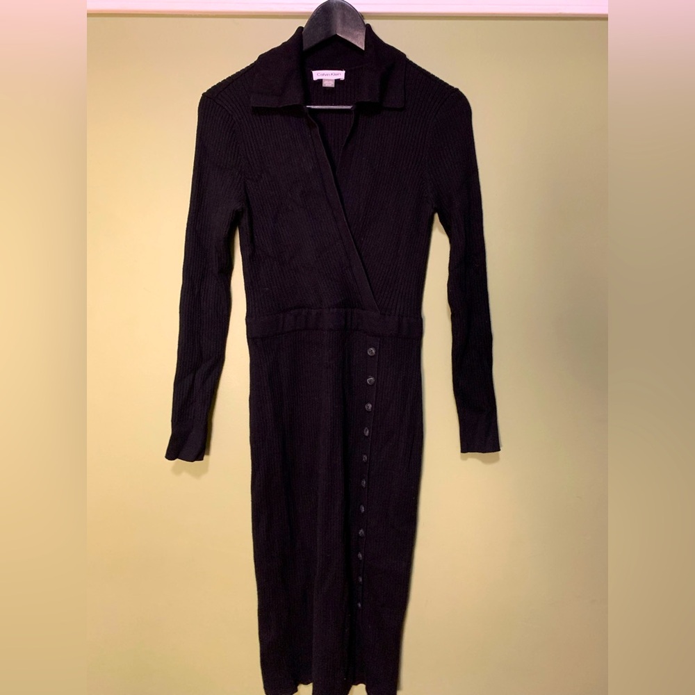 Calvin Klein Ribbed Dress - Picture 1 of 5